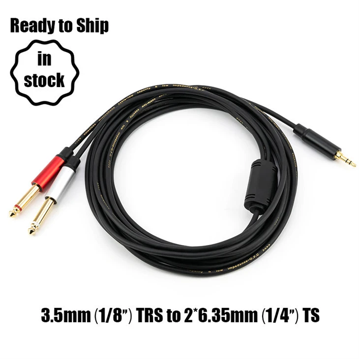 3,5 mm til 6,35 mm snúru